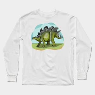 Stegosaurus dinosaur Long Sleeve T-Shirt